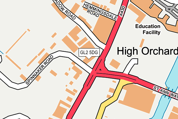 GL2 5DG map - OS OpenMap – Local (Ordnance Survey) GL2 5DG map - OS OpenMap – Local (Ordnance Survey)