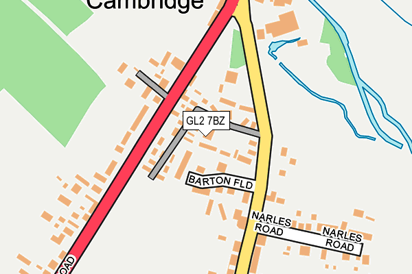GL2 7BZ map - OS OpenMap – Local (Ordnance Survey) GL2 7BZ map - OS OpenMap – Local (Ordnance Survey)