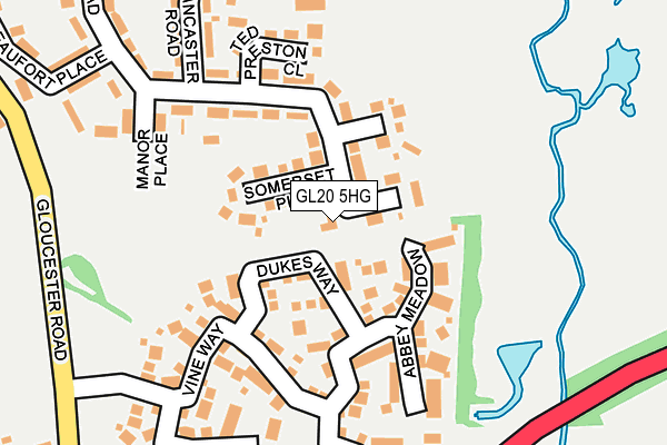 GL20 5HG map - OS OpenMap – Local (Ordnance Survey) GL20 5HG map - OS OpenMap – Local (Ordnance Survey)