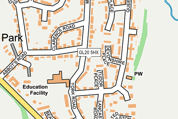GL20 5HX map - OS OpenMap – Local (Ordnance Survey) GL20 5HX map - OS OpenMap – Local (Ordnance Survey)