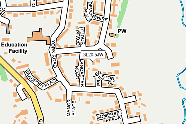 GL20 5JW map - OS OpenMap – Local (Ordnance Survey) GL20 5JW map - OS OpenMap – Local (Ordnance Survey)