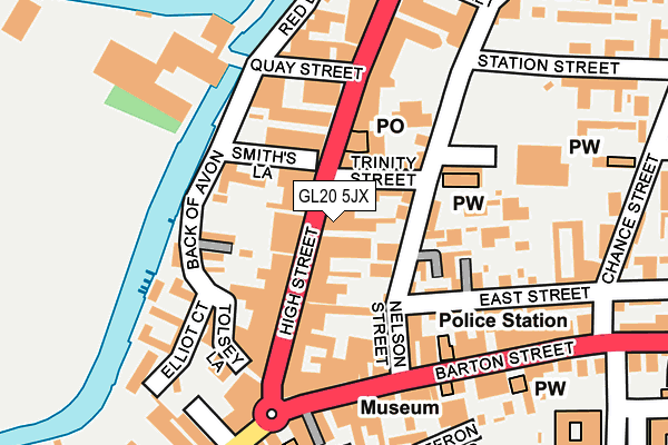 GL20 5JX map - OS OpenMap – Local (Ordnance Survey) GL20 5JX map - OS OpenMap – Local (Ordnance Survey)