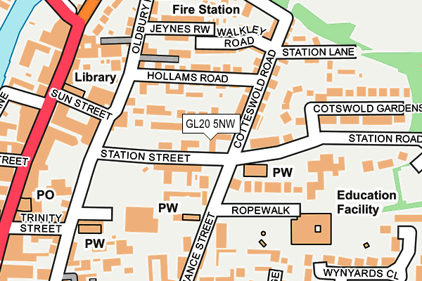 GL20 5NW map - OS OpenMap – Local (Ordnance Survey) GL20 5NW map - OS OpenMap – Local (Ordnance Survey)