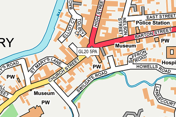 GL20 5PA map - OS OpenMap – Local (Ordnance Survey) GL20 5PA map - OS OpenMap – Local (Ordnance Survey)