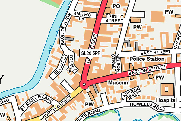 GL20 5PF map - OS OpenMap – Local (Ordnance Survey) GL20 5PF map - OS OpenMap – Local (Ordnance Survey)