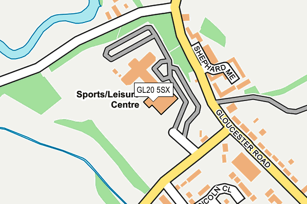 GL20 5SX map - OS OpenMap – Local (Ordnance Survey) GL20 5SX map - OS OpenMap – Local (Ordnance Survey)
