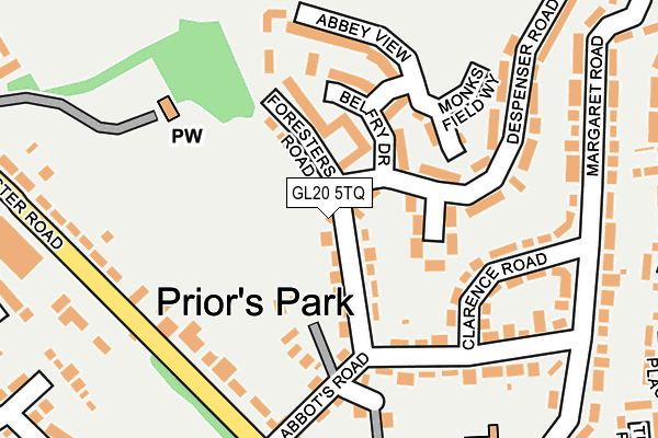GL20 5TQ map - OS OpenMap – Local (Ordnance Survey) GL20 5TQ map - OS OpenMap – Local (Ordnance Survey)