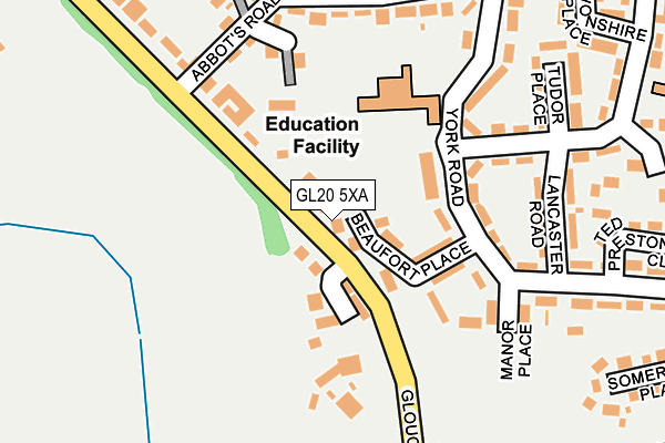 GL20 5XA map - OS OpenMap – Local (Ordnance Survey) GL20 5XA map - OS OpenMap – Local (Ordnance Survey)