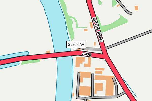 GL20 6AA map - OS OpenMap – Local (Ordnance Survey) GL20 6AA map - OS OpenMap – Local (Ordnance Survey)