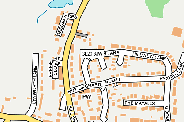 GL20 6JW map - OS OpenMap – Local (Ordnance Survey) GL20 6JW map - OS OpenMap – Local (Ordnance Survey)