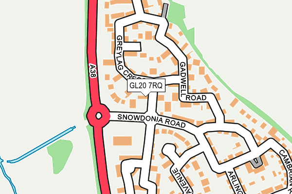 GL20 7RQ map - OS OpenMap – Local (Ordnance Survey) GL20 7RQ map - OS OpenMap – Local (Ordnance Survey)