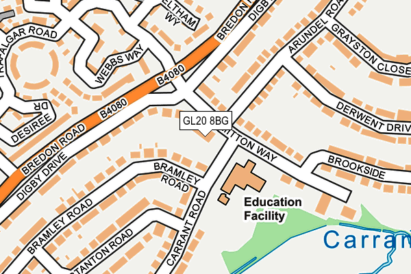 GL20 8BG map - OS OpenMap – Local (Ordnance Survey) GL20 8BG map - OS OpenMap – Local (Ordnance Survey)