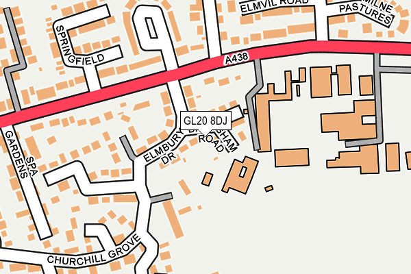 GL20 8DJ map - OS OpenMap – Local (Ordnance Survey) GL20 8DJ map - OS OpenMap – Local (Ordnance Survey)