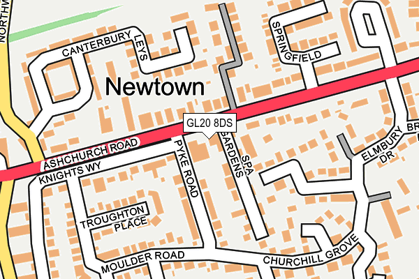 GL20 8DS map - OS OpenMap – Local (Ordnance Survey) GL20 8DS map - OS OpenMap – Local (Ordnance Survey)