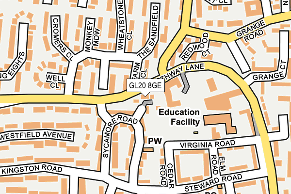 GL20 8GE map - OS OpenMap – Local (Ordnance Survey) GL20 8GE map - OS OpenMap – Local (Ordnance Survey)
