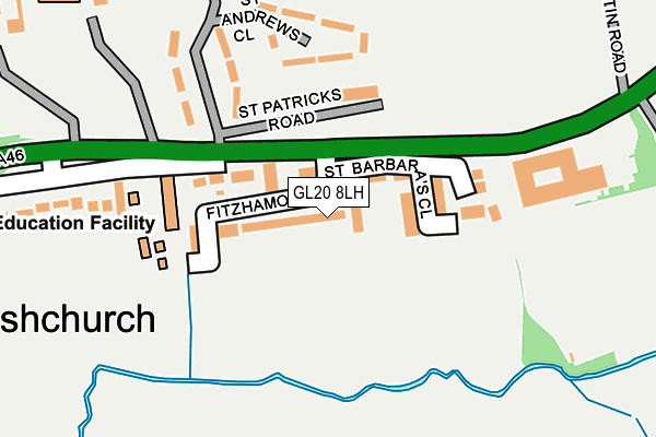 GL20 8LH map - OS OpenMap – Local (Ordnance Survey) GL20 8LH map - OS OpenMap – Local (Ordnance Survey)