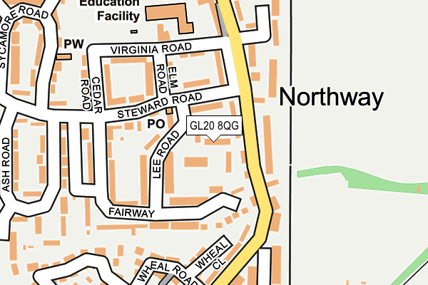 GL20 8QG map - OS OpenMap – Local (Ordnance Survey) GL20 8QG map - OS OpenMap – Local (Ordnance Survey)