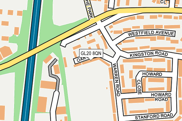 GL20 8QN map - OS OpenMap – Local (Ordnance Survey) GL20 8QN map - OS OpenMap – Local (Ordnance Survey)