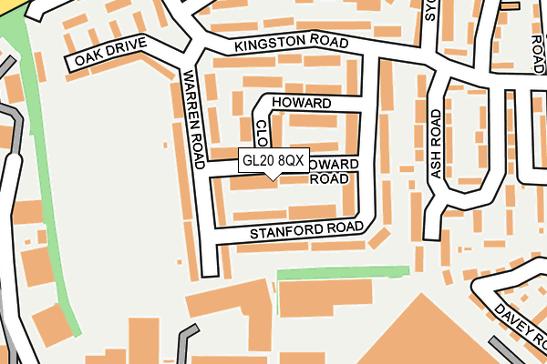 GL20 8QX map - OS OpenMap – Local (Ordnance Survey) GL20 8QX map - OS OpenMap – Local (Ordnance Survey)
