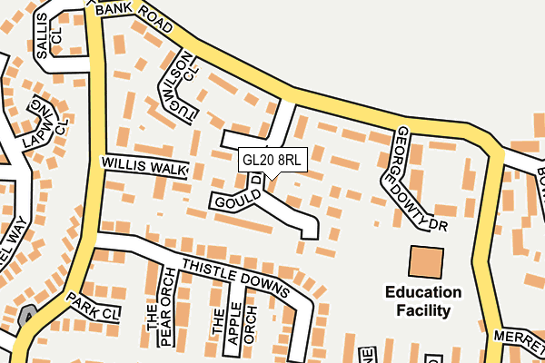 GL20 8RL map - OS OpenMap – Local (Ordnance Survey) GL20 8RL map - OS OpenMap – Local (Ordnance Survey)