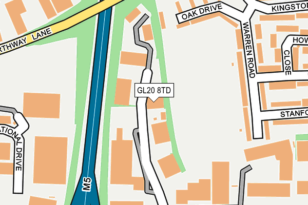 GL20 8TD map - OS OpenMap – Local (Ordnance Survey) GL20 8TD map - OS OpenMap – Local (Ordnance Survey)