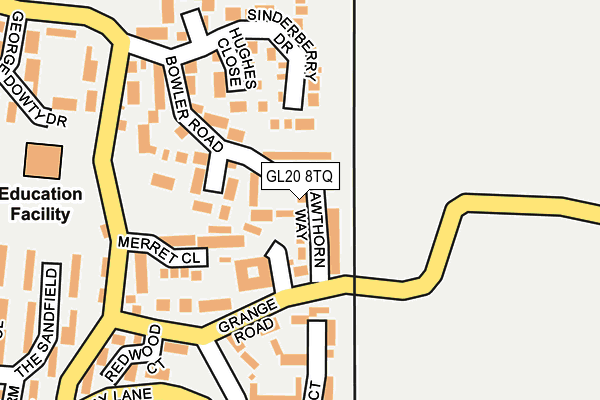 GL20 8TQ map - OS OpenMap – Local (Ordnance Survey) GL20 8TQ map - OS OpenMap – Local (Ordnance Survey)