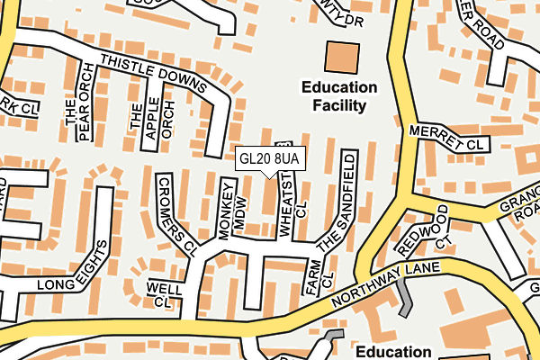 GL20 8UA map - OS OpenMap – Local (Ordnance Survey) GL20 8UA map - OS OpenMap – Local (Ordnance Survey)