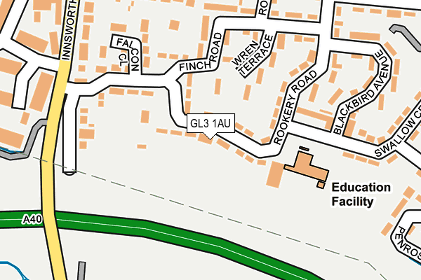 GL3 1AU map - OS OpenMap – Local (Ordnance Survey) GL3 1AU map - OS OpenMap – Local (Ordnance Survey)
