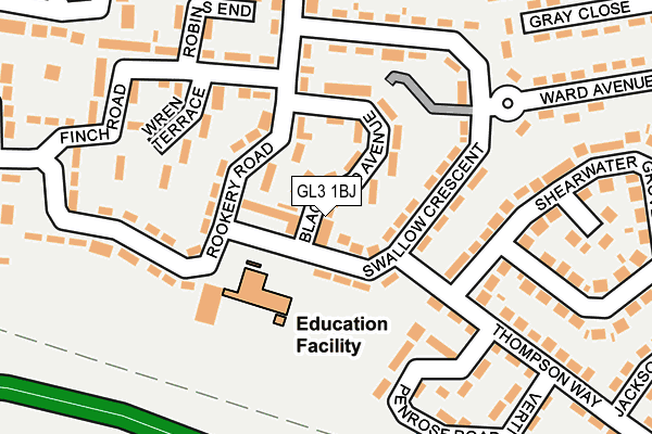 GL3 1BJ map - OS OpenMap – Local (Ordnance Survey) GL3 1BJ map - OS OpenMap – Local (Ordnance Survey)