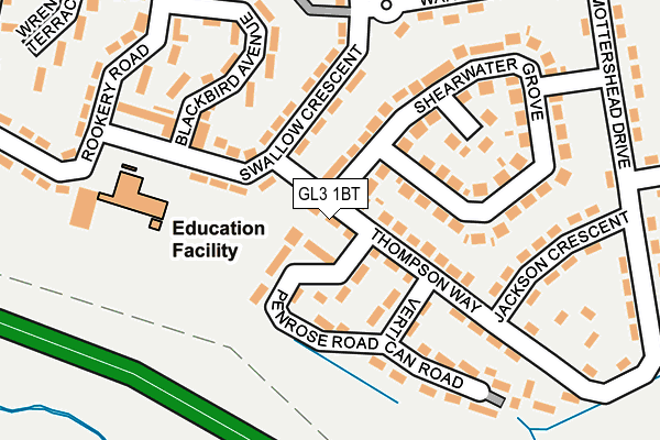 GL3 1BT map - OS OpenMap – Local (Ordnance Survey) GL3 1BT map - OS OpenMap – Local (Ordnance Survey)