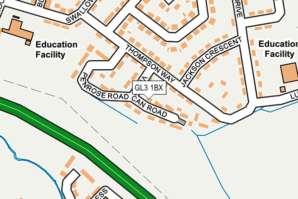 GL3 1BX map - OS OpenMap – Local (Ordnance Survey) GL3 1BX map - OS OpenMap – Local (Ordnance Survey)