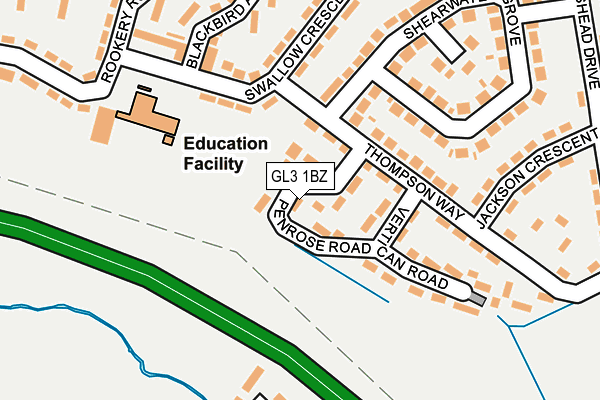 GL3 1BZ map - OS OpenMap – Local (Ordnance Survey) GL3 1BZ map - OS OpenMap – Local (Ordnance Survey)