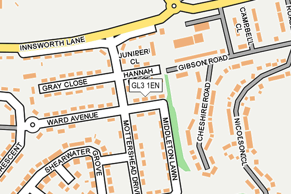GL3 1EN map - OS OpenMap – Local (Ordnance Survey) GL3 1EN map - OS OpenMap – Local (Ordnance Survey)