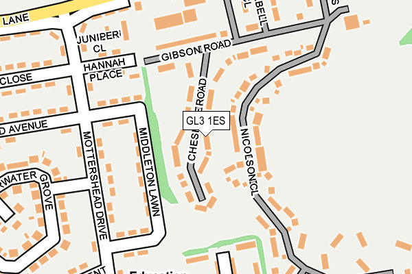 GL3 1ES map - OS OpenMap – Local (Ordnance Survey) GL3 1ES map - OS OpenMap – Local (Ordnance Survey)