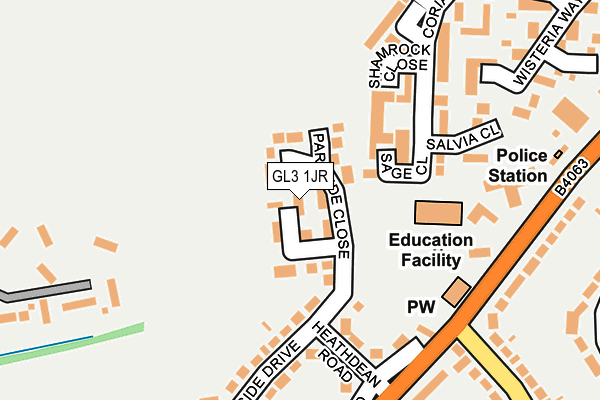GL3 1JR map - OS OpenMap – Local (Ordnance Survey) GL3 1JR map - OS OpenMap – Local (Ordnance Survey)