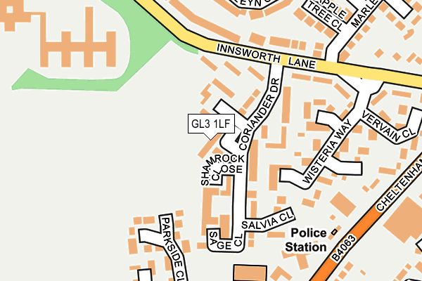 GL3 1LF map - OS OpenMap – Local (Ordnance Survey) GL3 1LF map - OS OpenMap – Local (Ordnance Survey)