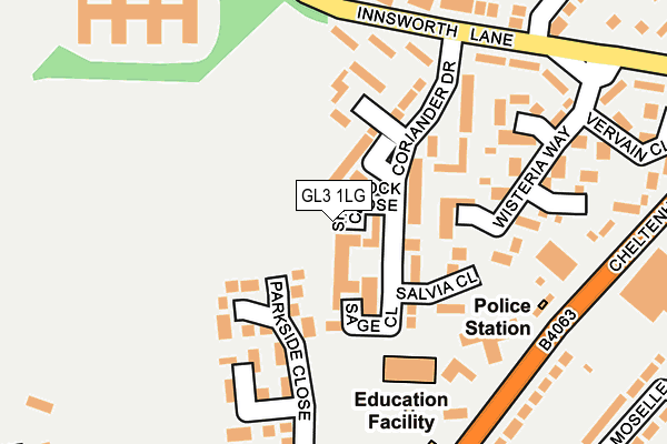 GL3 1LG map - OS OpenMap – Local (Ordnance Survey) GL3 1LG map - OS OpenMap – Local (Ordnance Survey)