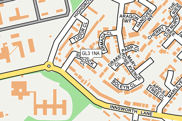 GL3 1NA map - OS OpenMap – Local (Ordnance Survey) GL3 1NA map - OS OpenMap – Local (Ordnance Survey)
