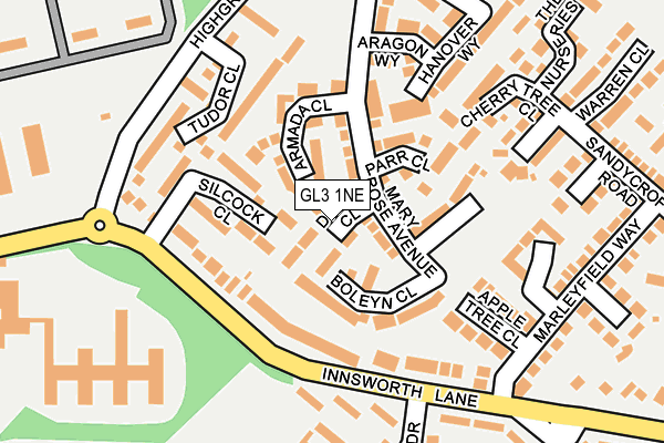 GL3 1NE map - OS OpenMap – Local (Ordnance Survey) GL3 1NE map - OS OpenMap – Local (Ordnance Survey)