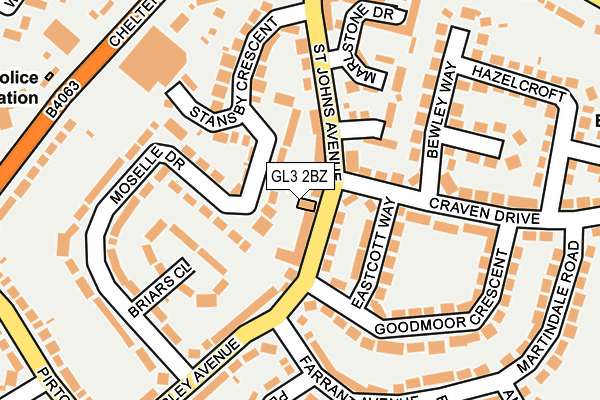 GL3 2BZ map - OS OpenMap – Local (Ordnance Survey) GL3 2BZ map - OS OpenMap – Local (Ordnance Survey)