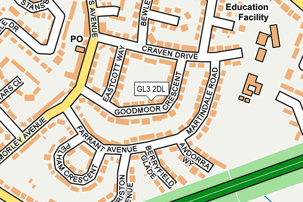 GL3 2DL map - OS OpenMap – Local (Ordnance Survey) GL3 2DL map - OS OpenMap – Local (Ordnance Survey)