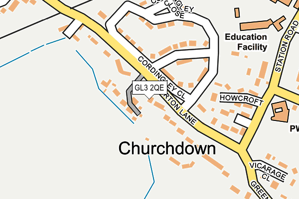 GL3 2QE map - OS OpenMap – Local (Ordnance Survey) GL3 2QE map - OS OpenMap – Local (Ordnance Survey)