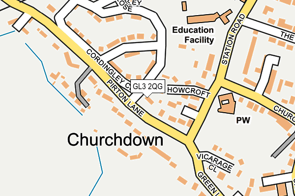 GL3 2QG map - OS OpenMap – Local (Ordnance Survey) GL3 2QG map - OS OpenMap – Local (Ordnance Survey)