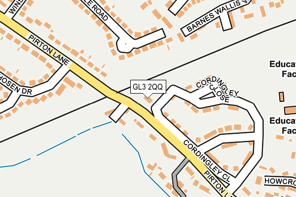 GL3 2QQ map - OS OpenMap – Local (Ordnance Survey) GL3 2QQ map - OS OpenMap – Local (Ordnance Survey)
