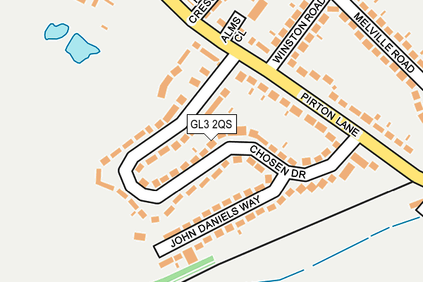 GL3 2QS map - OS OpenMap – Local (Ordnance Survey) GL3 2QS map - OS OpenMap – Local (Ordnance Survey)