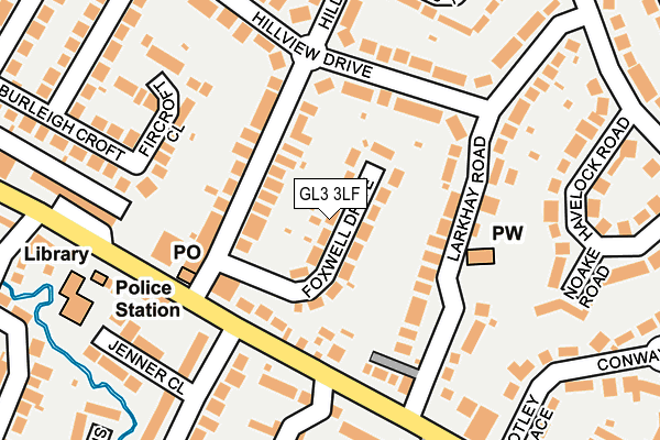 GL3 3LF map - OS OpenMap – Local (Ordnance Survey) GL3 3LF map - OS OpenMap – Local (Ordnance Survey)