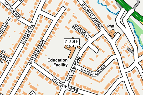 GL3 3LH map - OS OpenMap – Local (Ordnance Survey) GL3 3LH map - OS OpenMap – Local (Ordnance Survey)