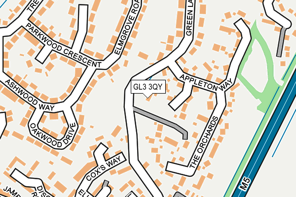 GL3 3QY map - OS OpenMap – Local (Ordnance Survey) GL3 3QY map - OS OpenMap – Local (Ordnance Survey)