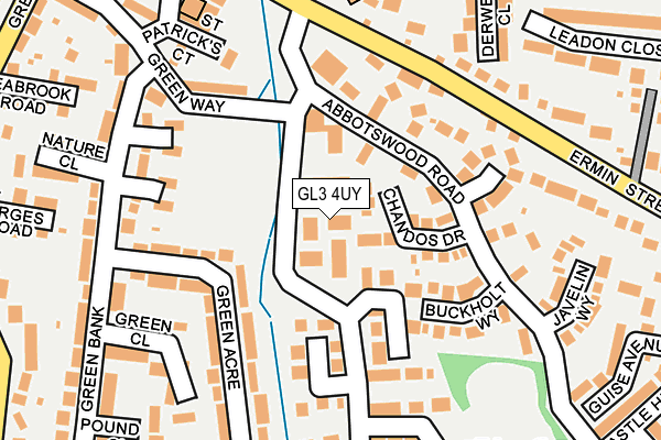 GL3 4UY map - OS OpenMap – Local (Ordnance Survey) GL3 4UY map - OS OpenMap – Local (Ordnance Survey)