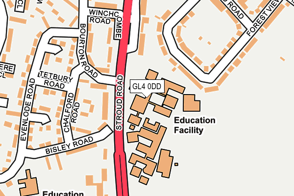 GL4 0DD map - OS OpenMap – Local (Ordnance Survey) GL4 0DD map - OS OpenMap – Local (Ordnance Survey)